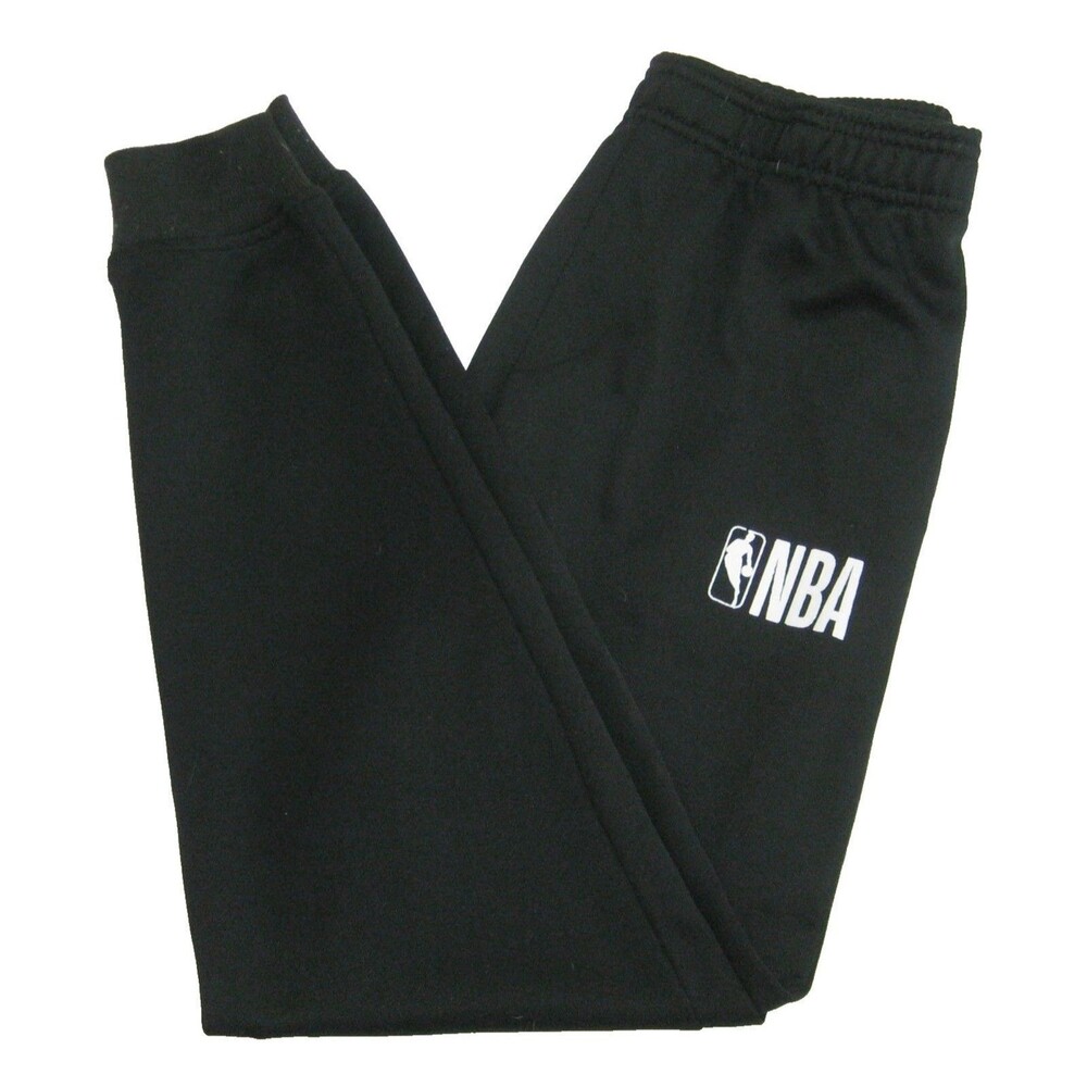 NBA Basketball Jogger Pants Boys Size 14-16 Black Sweatpants Logo 2 Pockets